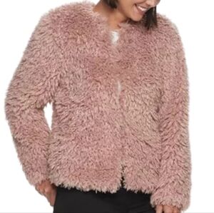 Melissa PaigeWomen's Long Sleeve Elegant Faux Fur Coat Jacket Sz Large